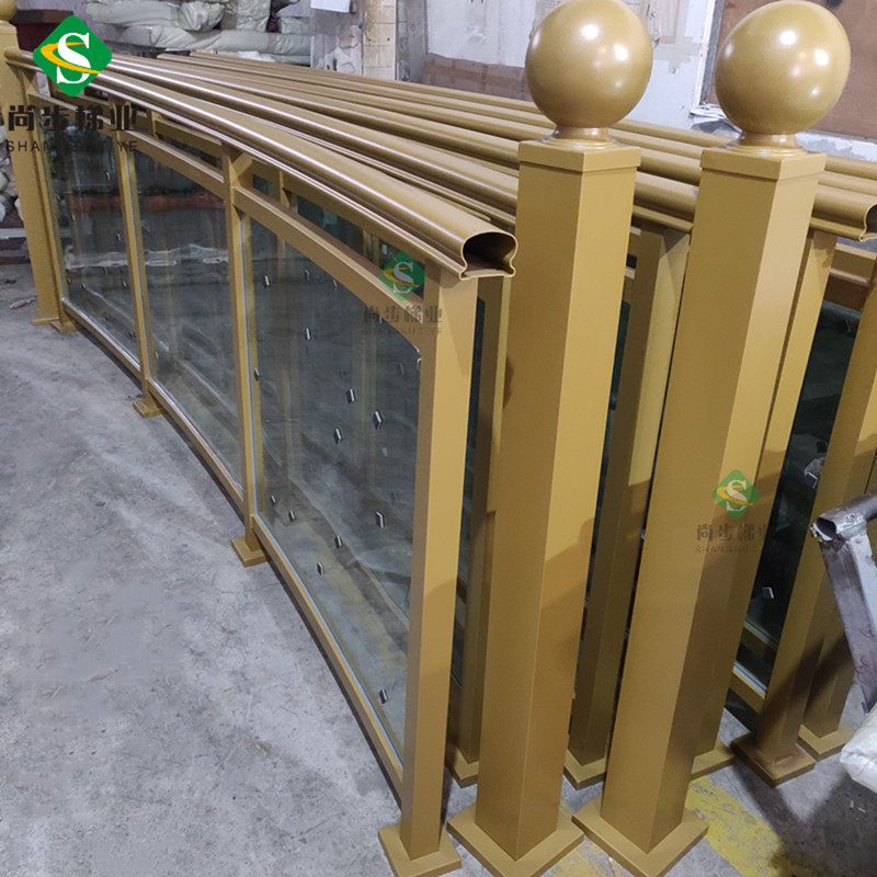 铝合金玻璃护栏栏杆建筑楼梯景观园艺阳台围墙栏防围栏厂家定制生产